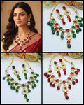 Kundan Bridal Necklace & Earrings Set | Indian Jewellery | Kundan Stone Jewellery | Indian Necklace Set
