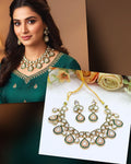 Kundan Stone Bridal Necklace Set | Indian Jewellery | Beautiful Kundan Stone Jewellery | Indian Necklace Set With Earrings Set