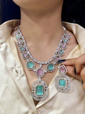 AD Stone Jewellery Set – Indian American Stone Bridal Jewellery | Libasaa Indian Jewellery Collection