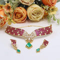 Bridal Choker Set Kundan Stones Necklace & Earring Set | Elegant Indian Bridal Necklace Set | Premium Kundan Indian Jewellery