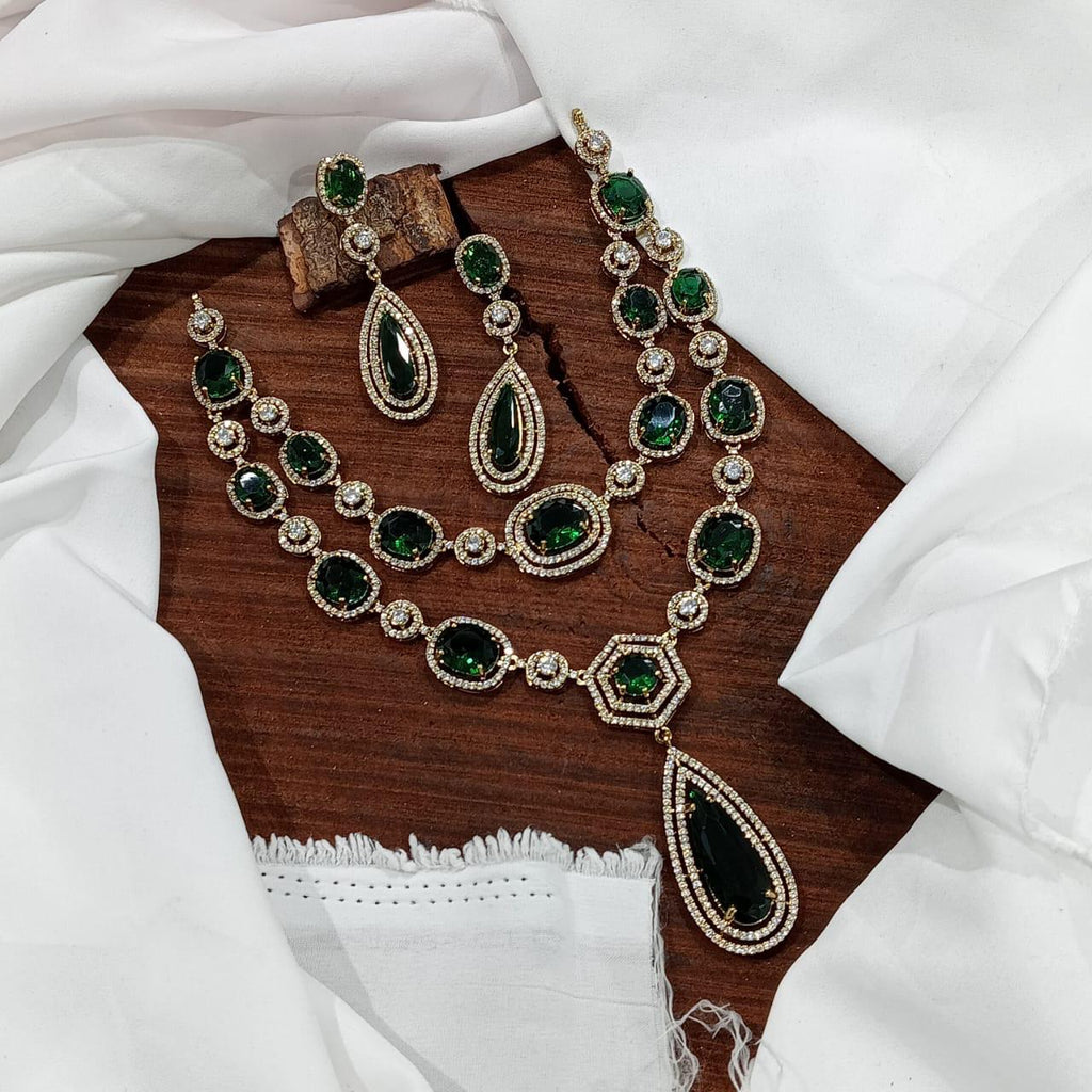 Ethnic Double Layered Victorian Kundan Choker Earrings Set - Kundan Indian Jewelry Set